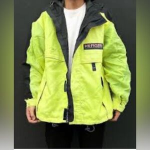 Vintage 90s Tommy Hilfiger Sailing Gear Jacket Size L Neon Outdoors